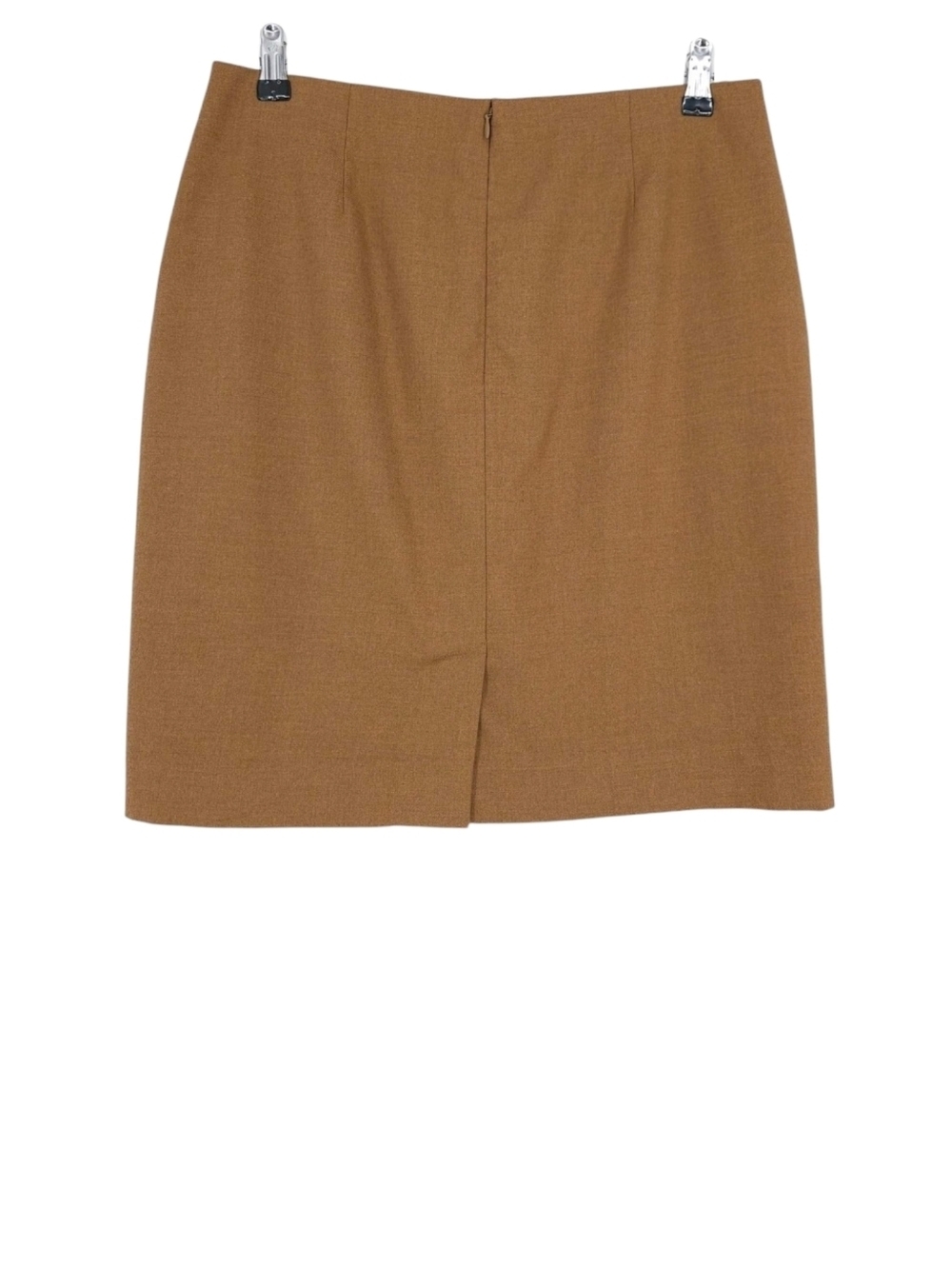 Banana Republic Straight Pencil Skirt Camel Brown Lined Zip Back Career 8 - Picture 2 of 6